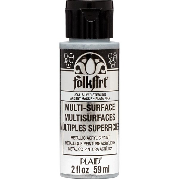Folkart FolkArt Metallic Sterling Silver Hobby Paint 2 oz 2964 - main